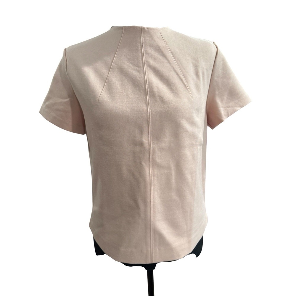 SPANX Size Small The Perfect Funnel Top' Pale Pink Short Sleeve / Back Zip - Picture 1 of 4
